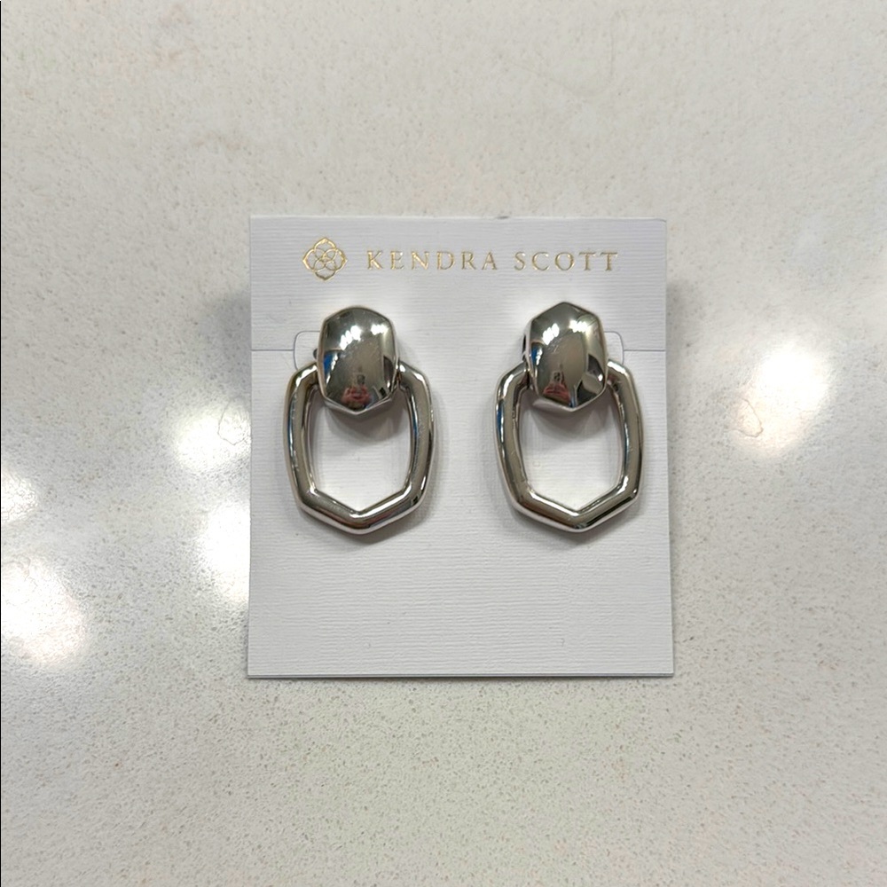 Kendra Scott Silver Geometric Stud Earrings